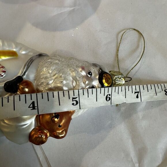 LAO MAI Blown Glass Doctor Dr. Santa Christmas Ornament 6” Gift Sack Physician - Picture 13 of 13